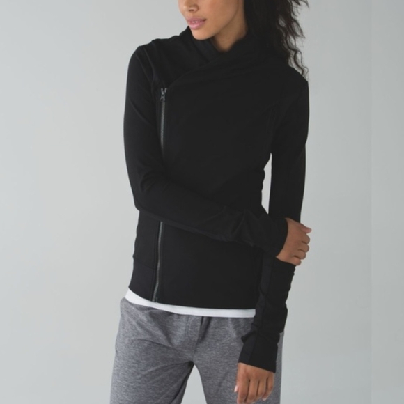 lululemon athletica Jackets & Blazers - Lululemon Bhakti Yoga‎ Jacket Black Full Zip Size 9